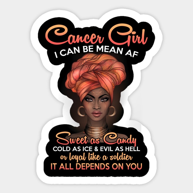 Cancer Birthday Queens Are Born in June 21 - July 22 Sticker by carlostevet